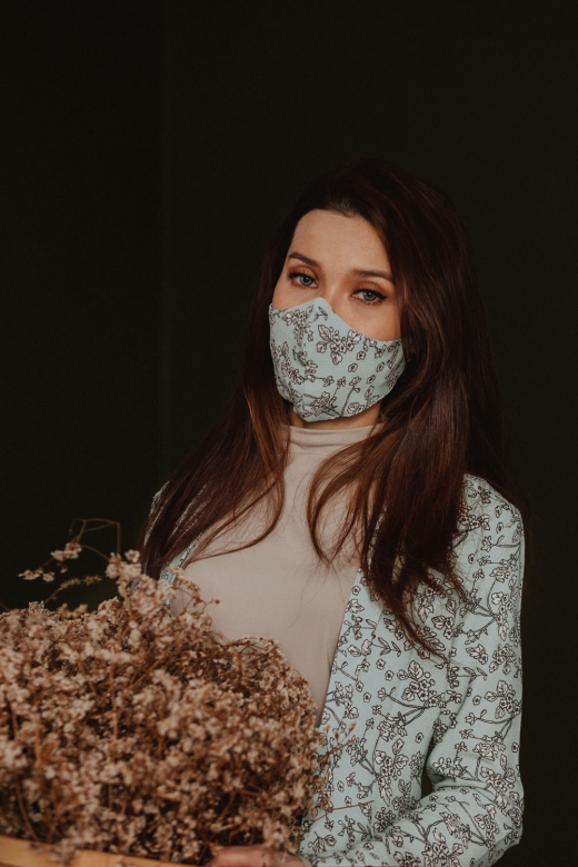 Face Mask ( Printed ) - Flower